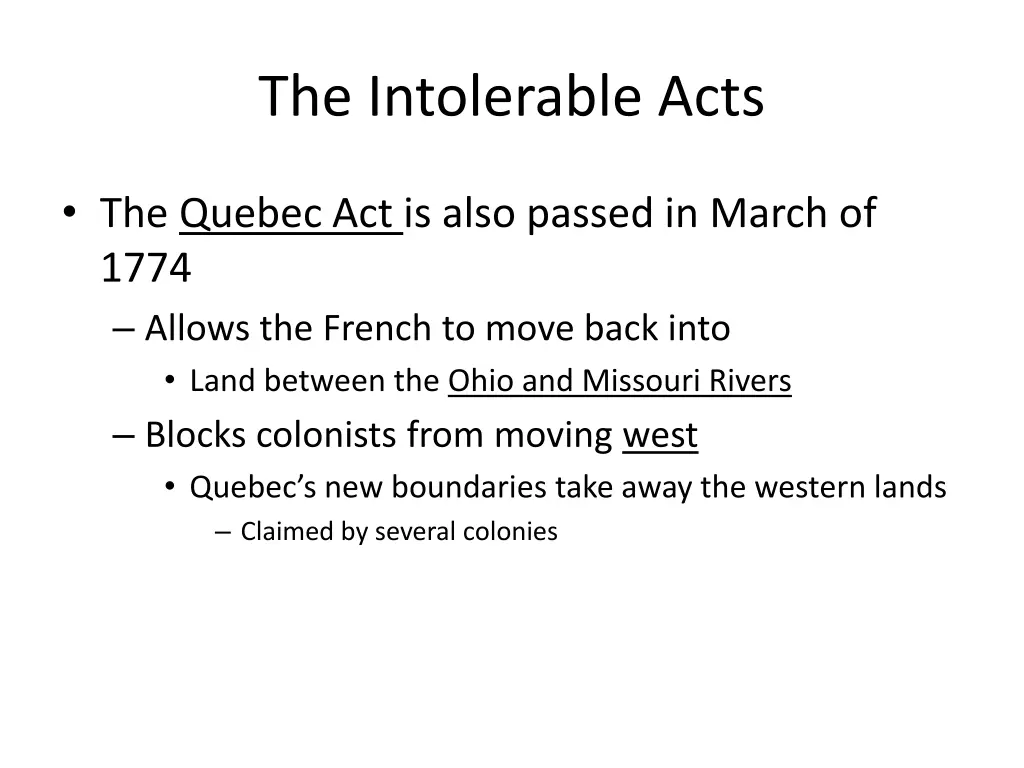 the intolerable acts 1