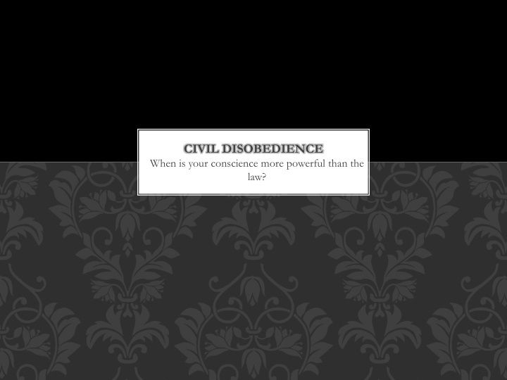 civil disobedience