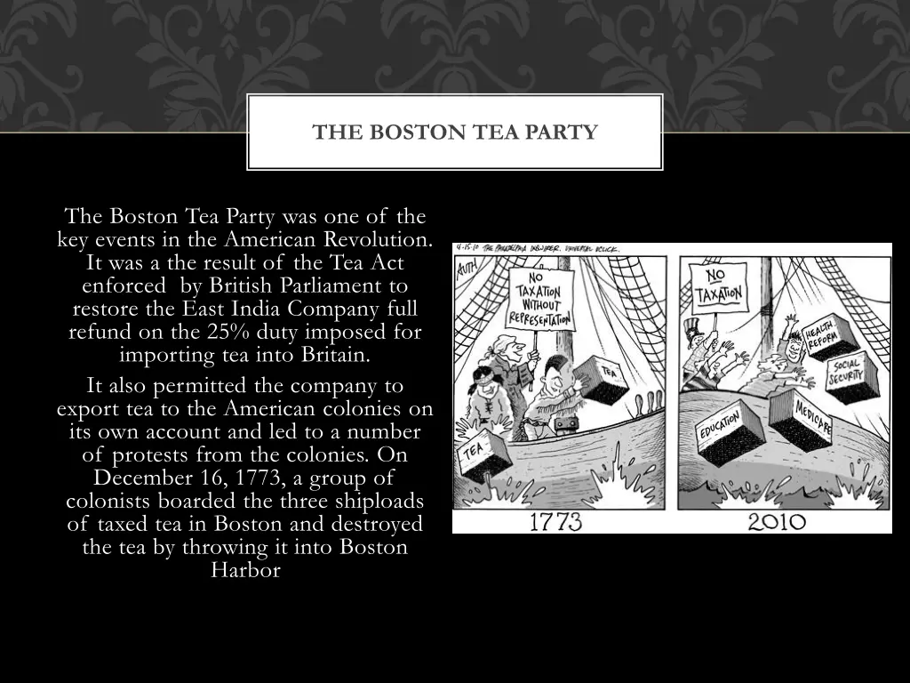 the boston tea party