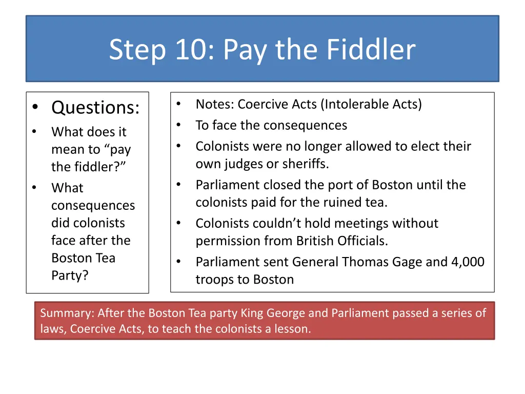 step 10 pay the fiddler