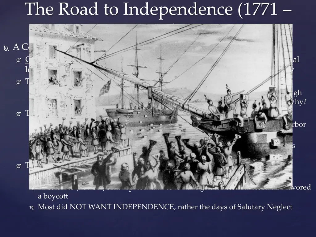 the road to independence 1771 1776