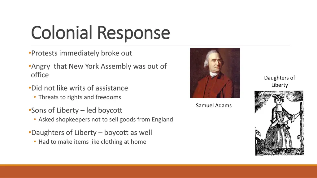 colonial response colonial response