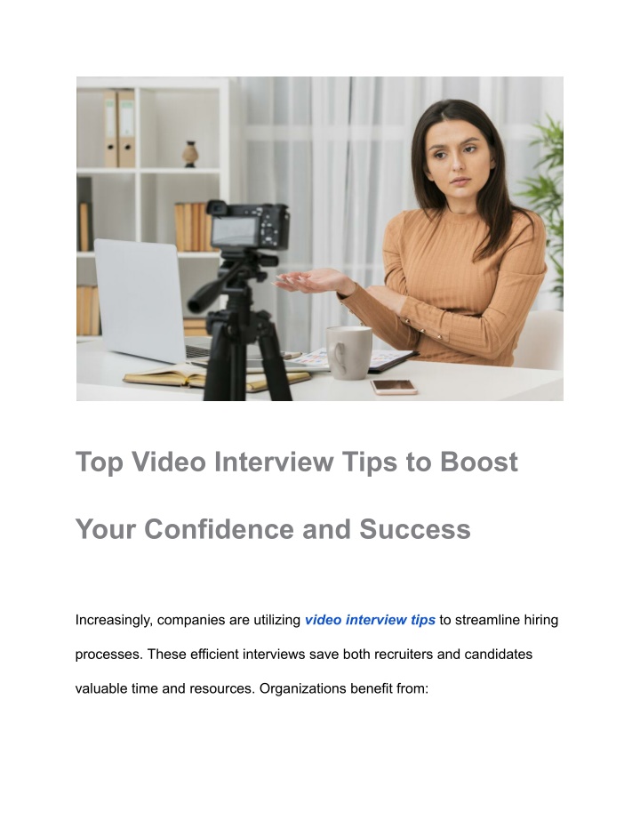 top video interview tips to boost