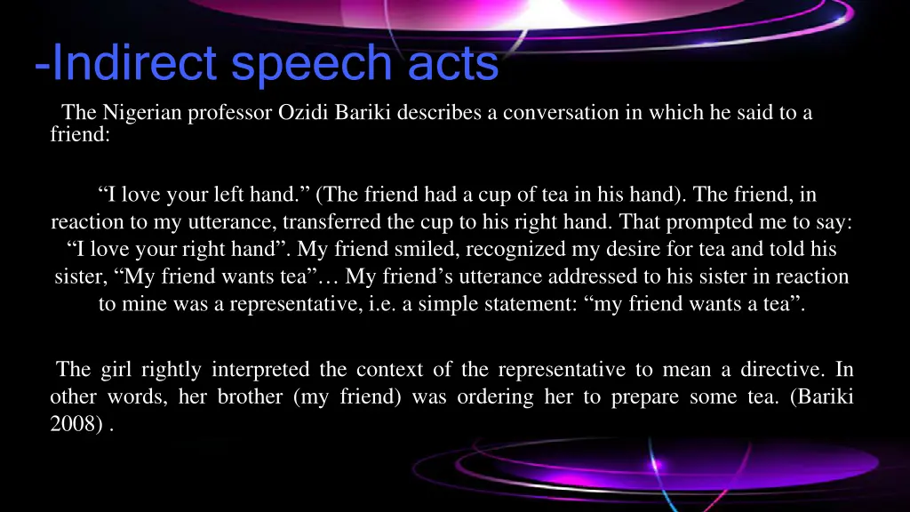 indirect speech acts the nigerian professor ozidi