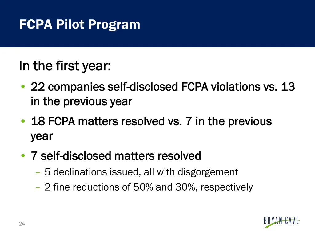 fcpa pilot program 1