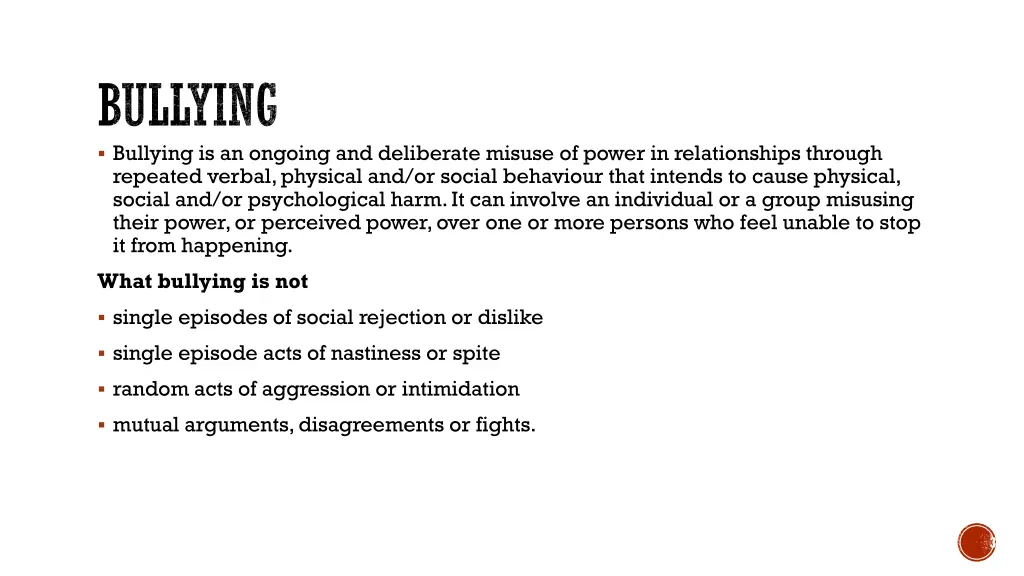 bullying bullying is an ongoing and deliberate