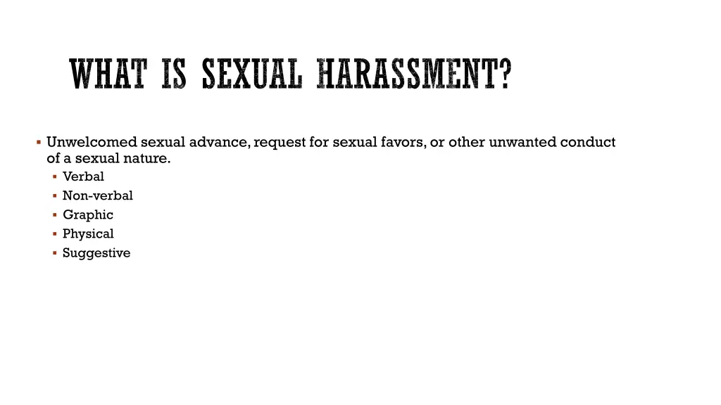 what is sexual harassment 1