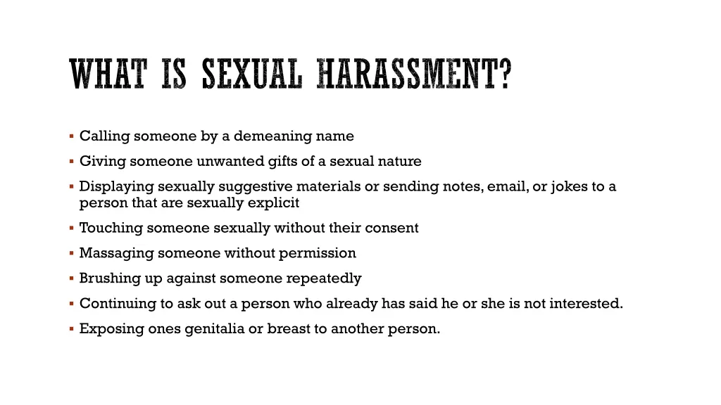 what is sexual harassment 2