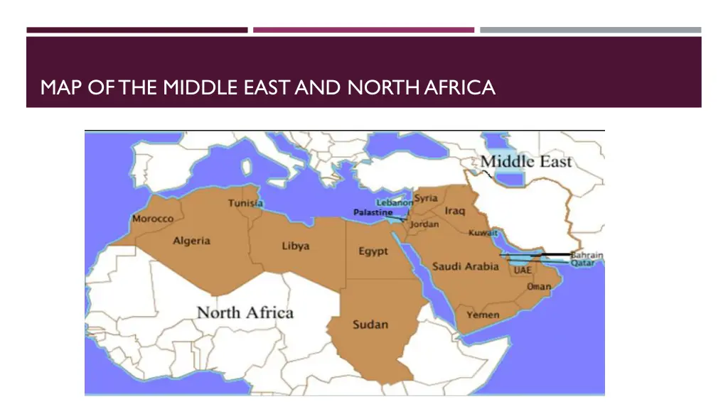 map of the middle east and north africa