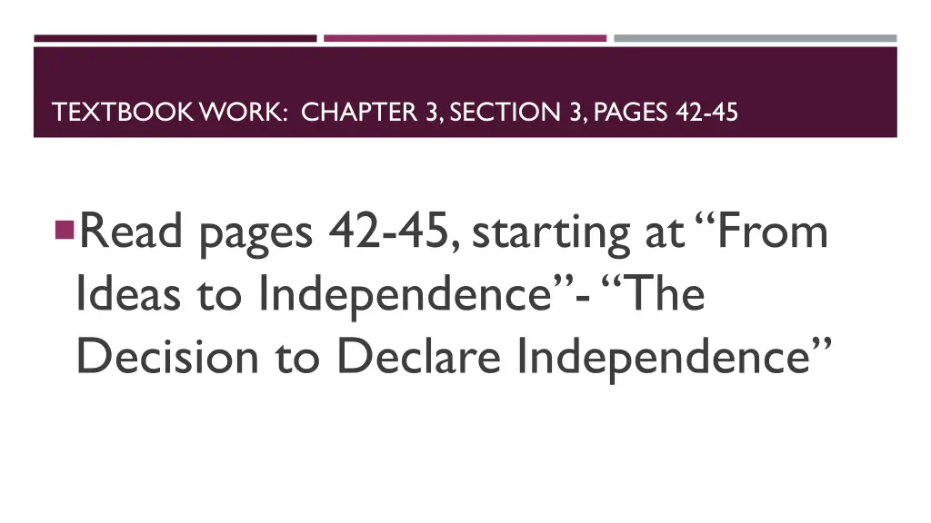 textbook work chapter 3 section 3 pages 42 45