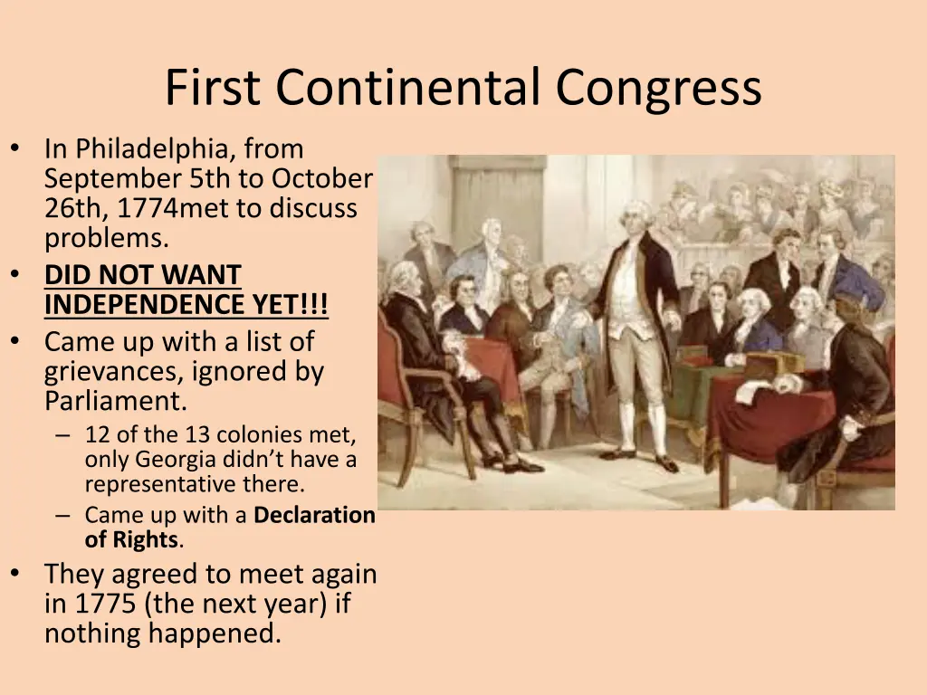 first continental congress in philadelphia from