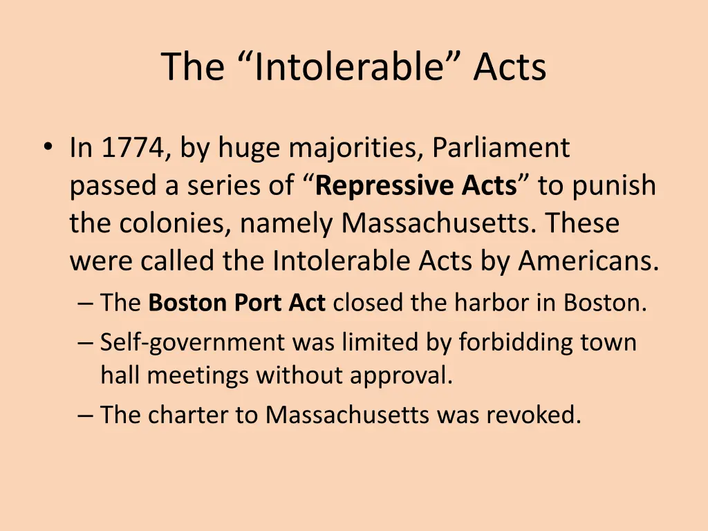 the intolerable acts