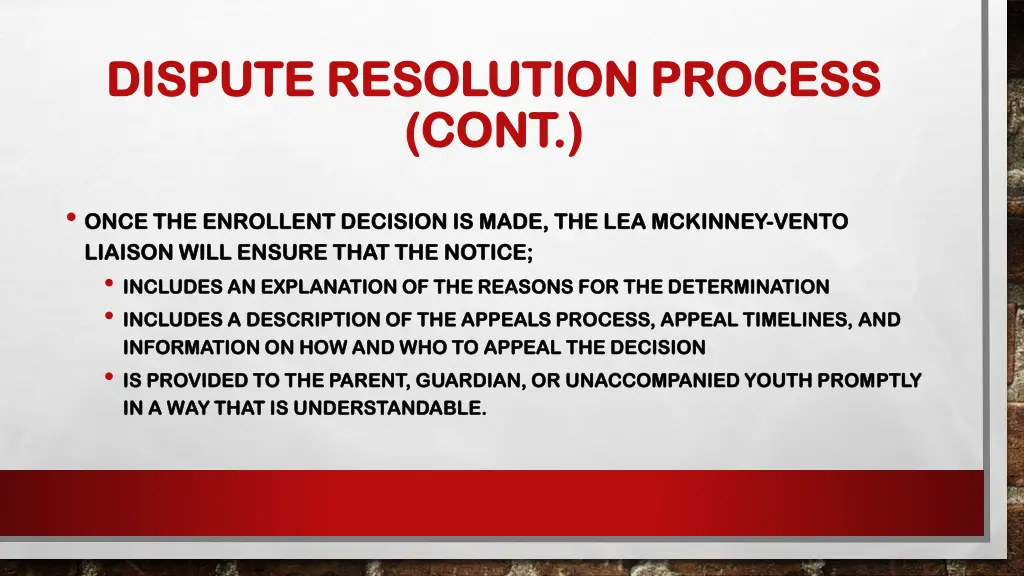 dispute resolution process dispute resolution