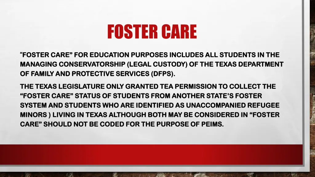 foster care