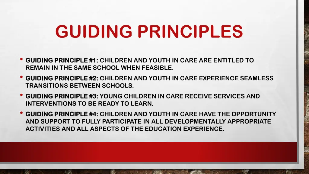 guiding principles