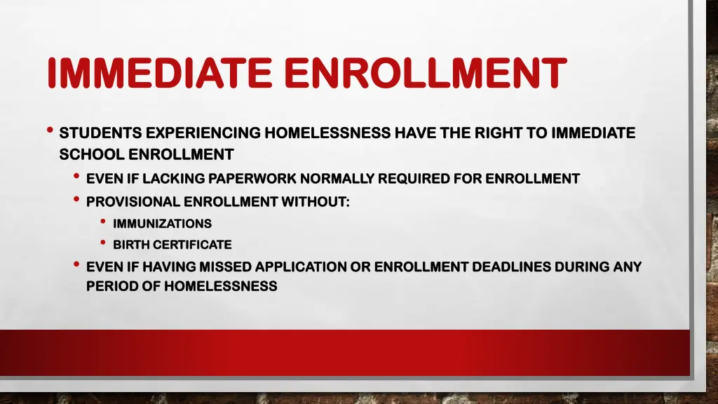 immediate enrollment immediate enrollment