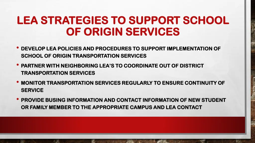 lea strategies to support school lea strategies