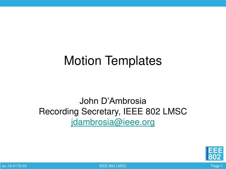 motion templates