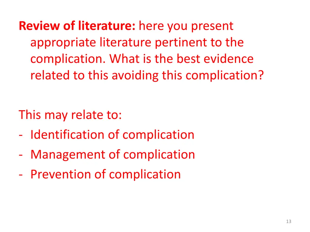 review of literature here you present appropriate