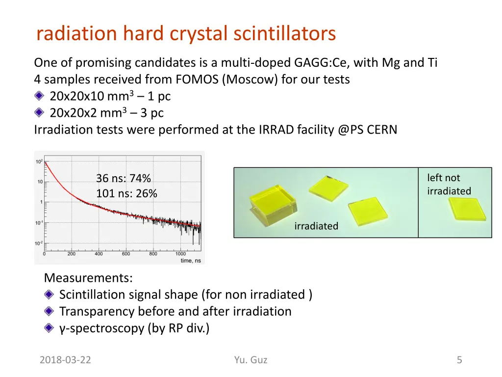 radiation hard crystal scintillators 2