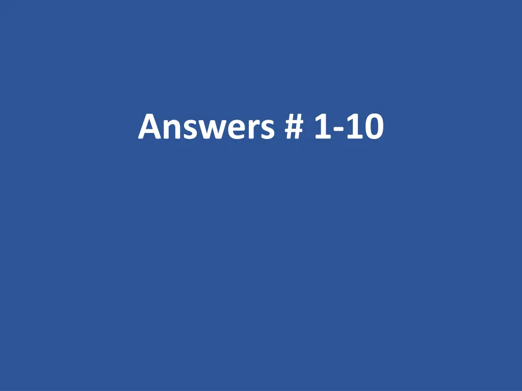 answers 1 10