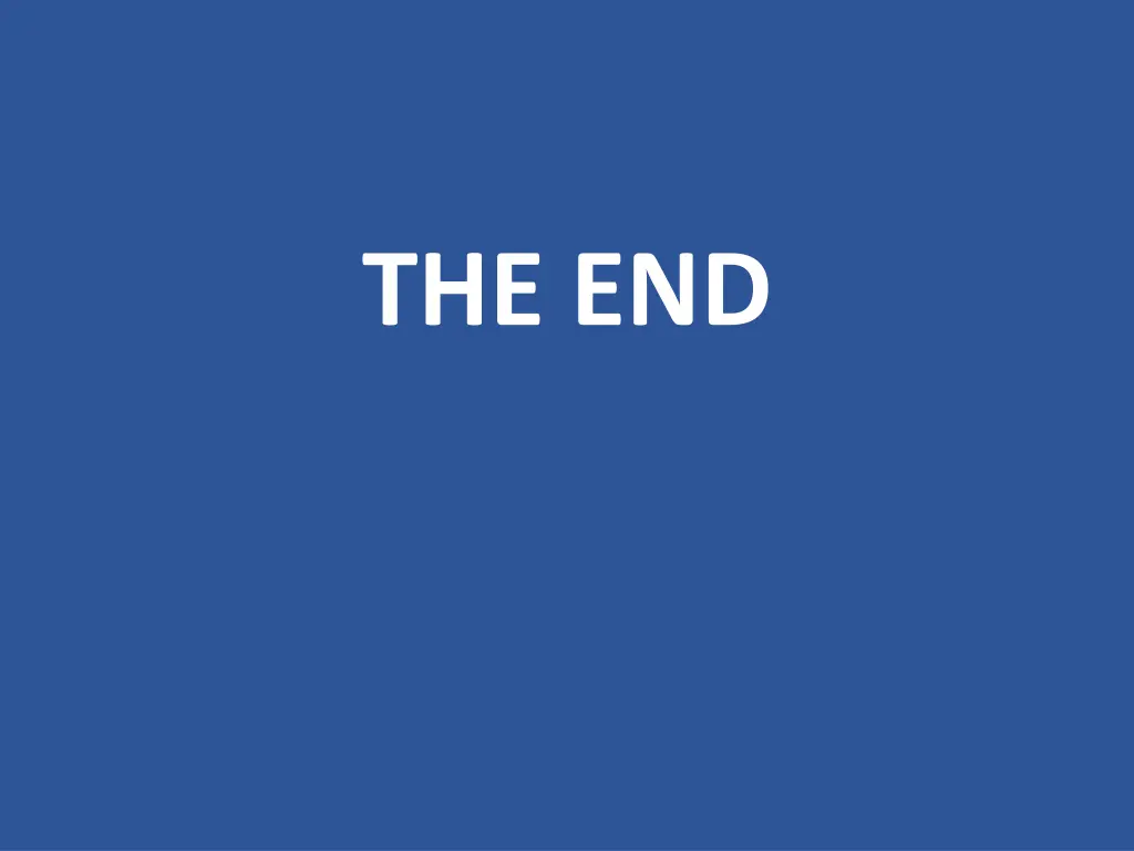 the end