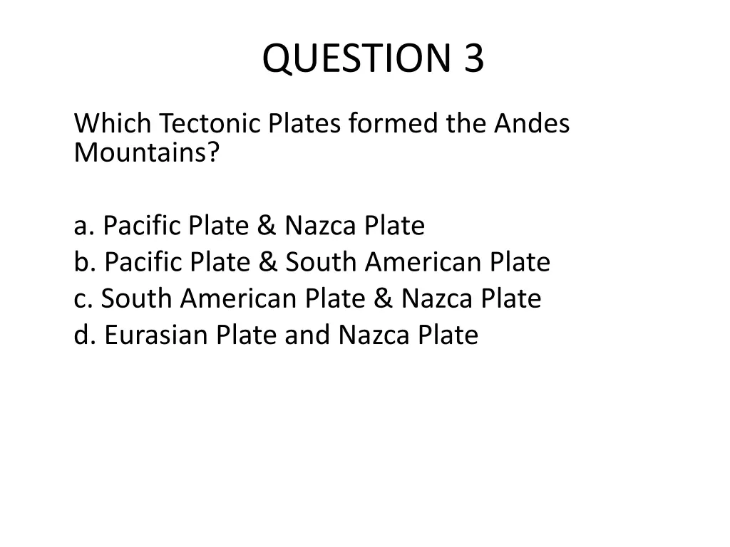 question 3