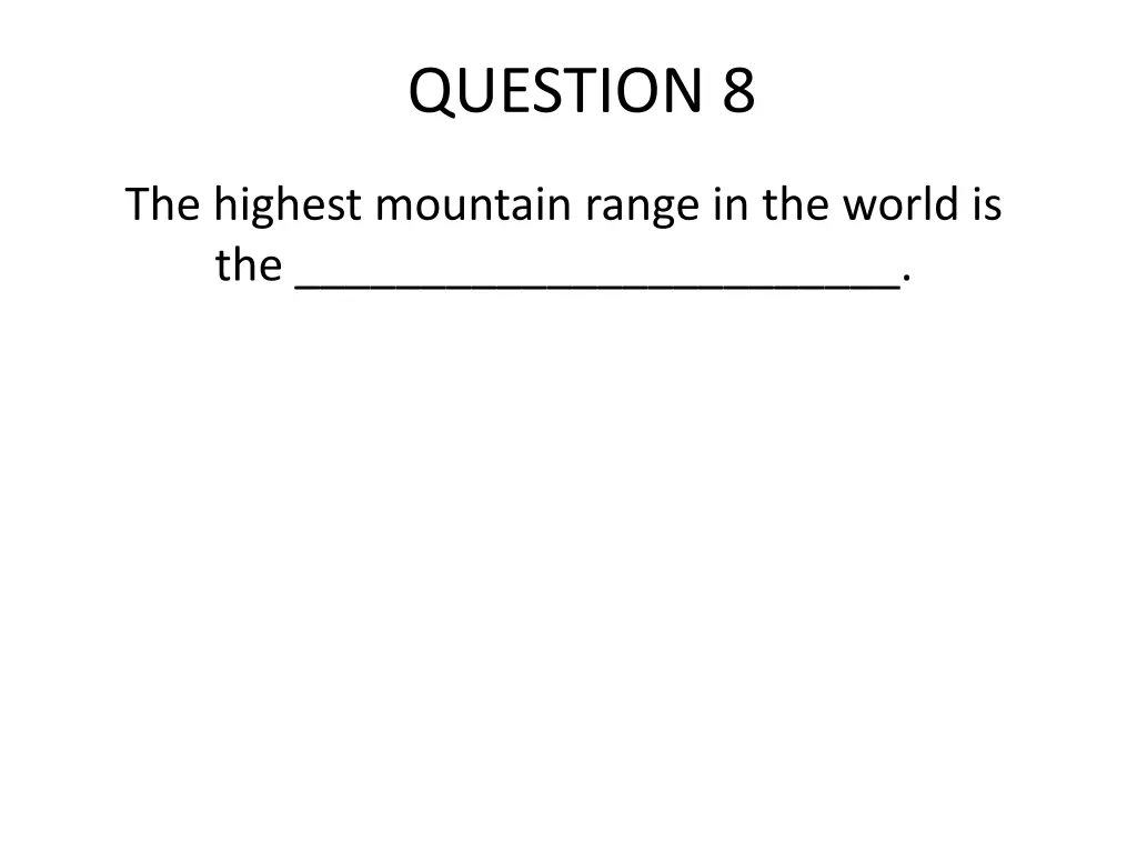 question 8