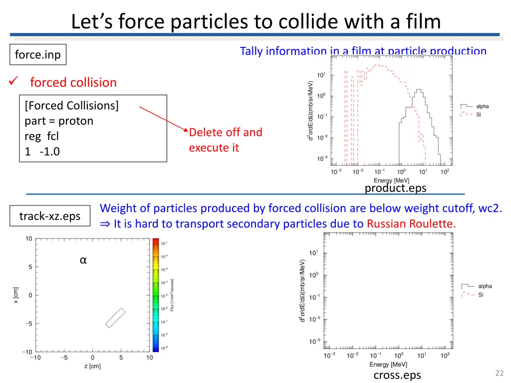 let s force particles to collide with a film