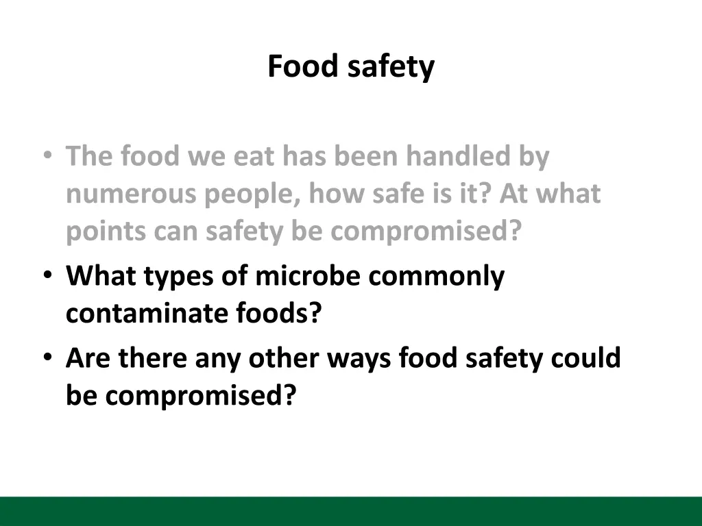 food safety