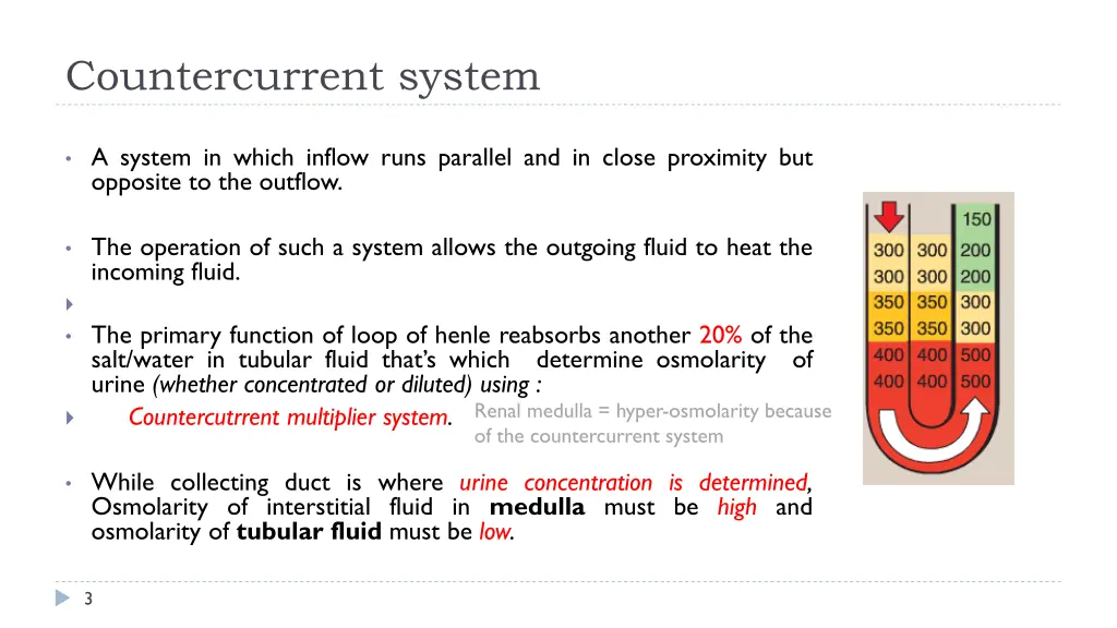 countercurrent system