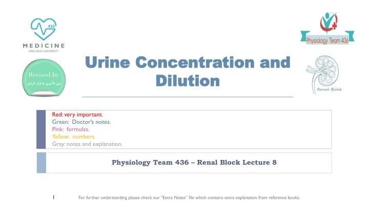 urine concentration and urine concentration