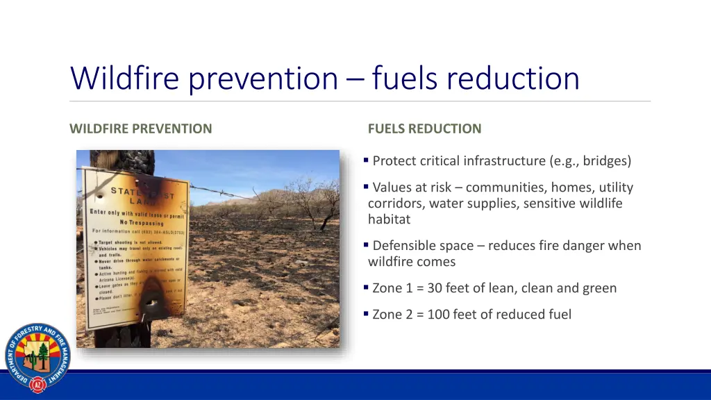 wildfire prevention fuels reduction