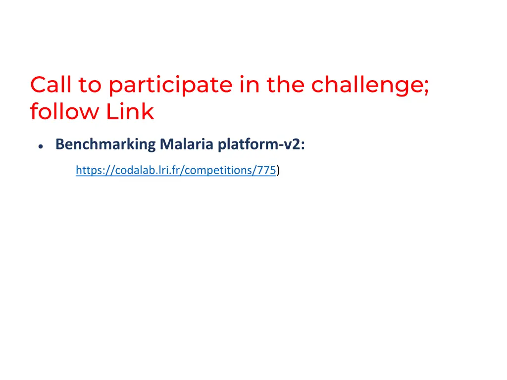 call to participate in the challenge follow link