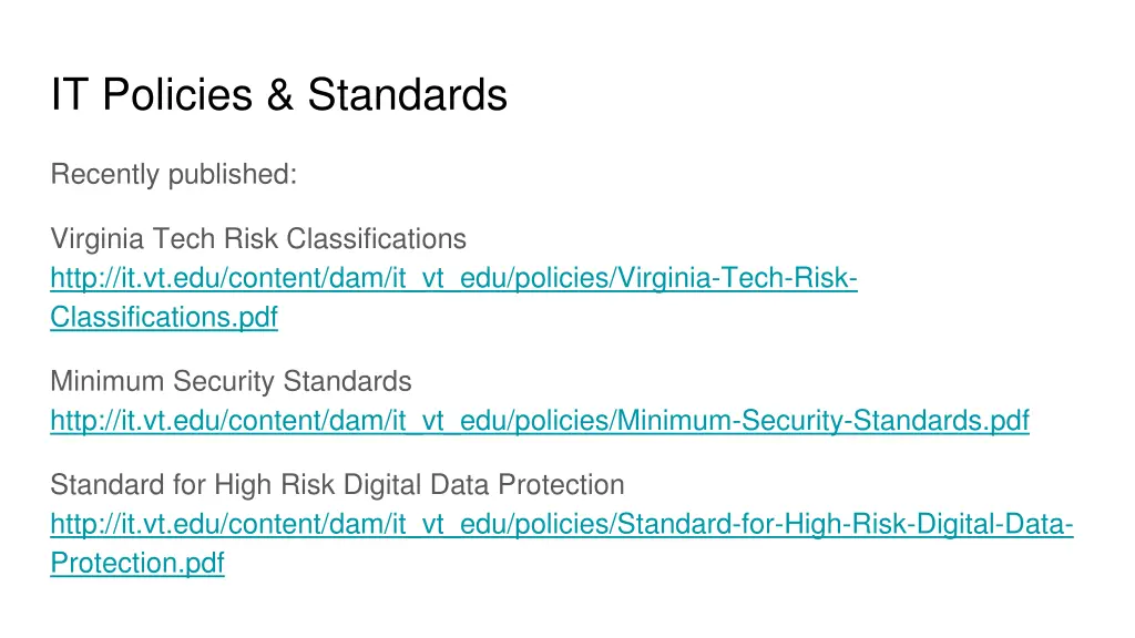 it policies standards 2