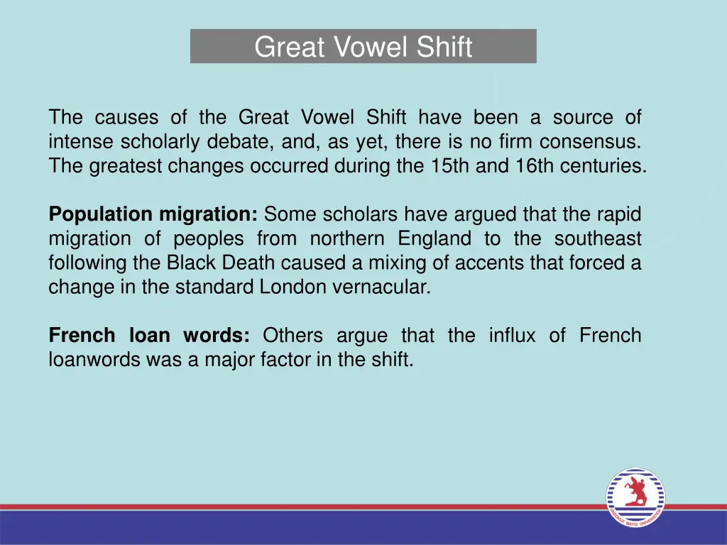 great vowel shift 1