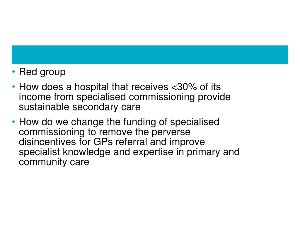 red group how does a hospital that receives