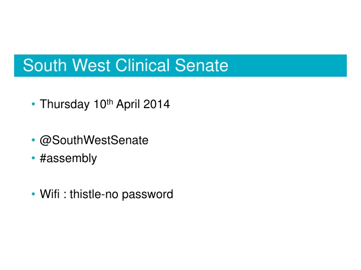 south west clinical senate