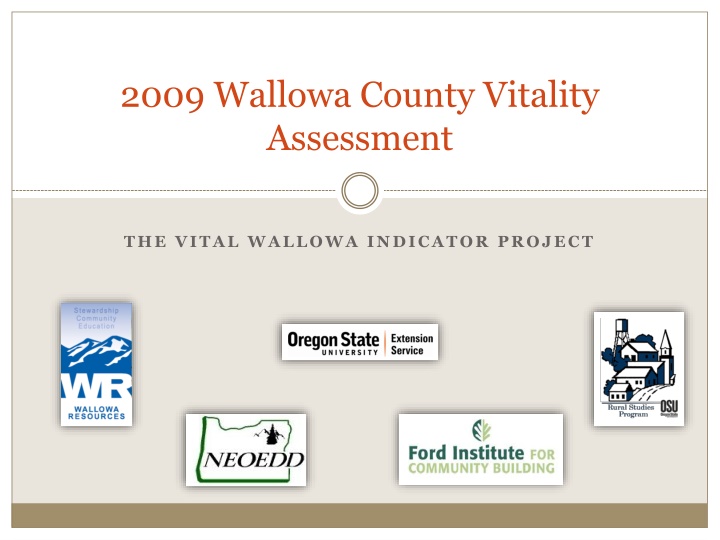 2009 wallowa county vitality assessment