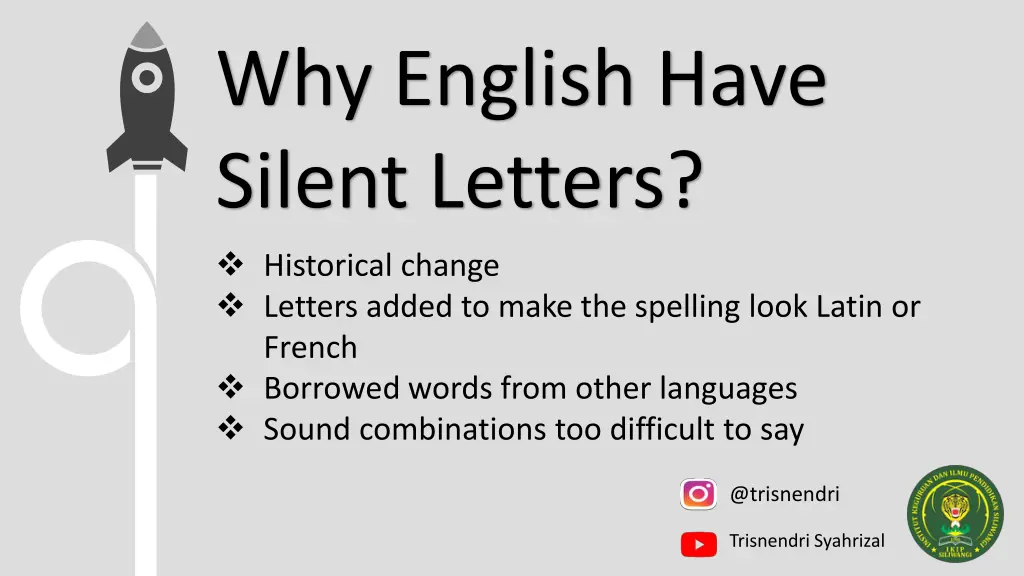 why english have silent letters