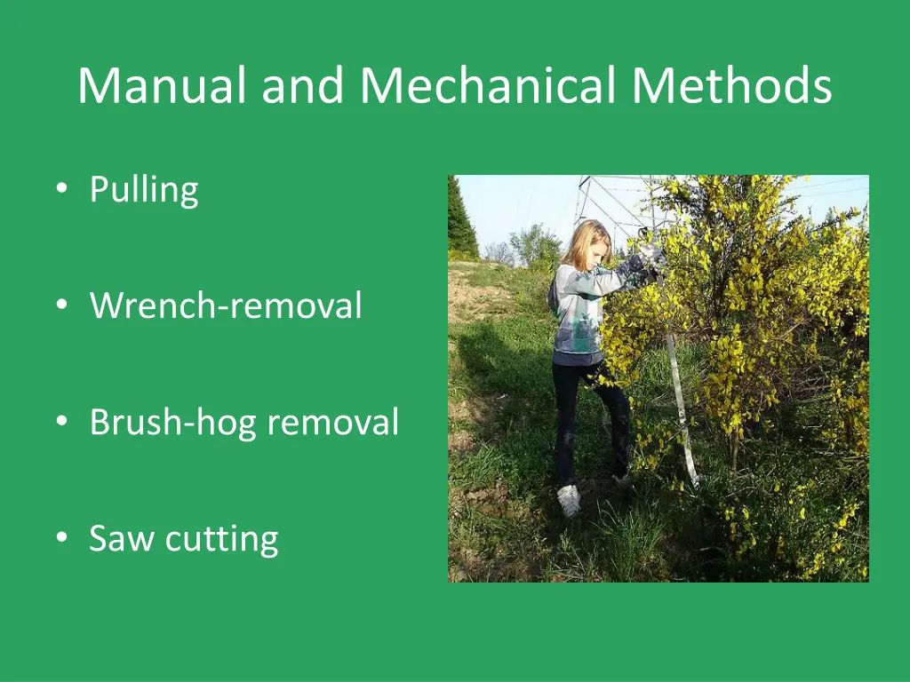 manual and mechanical methods