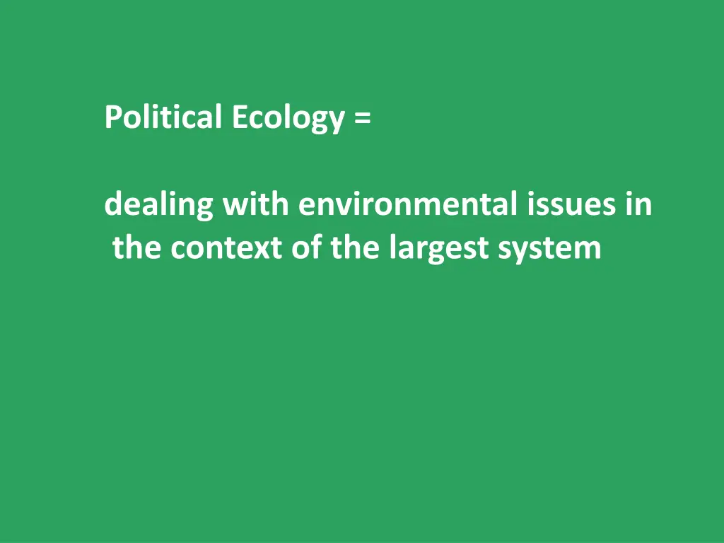 political ecology