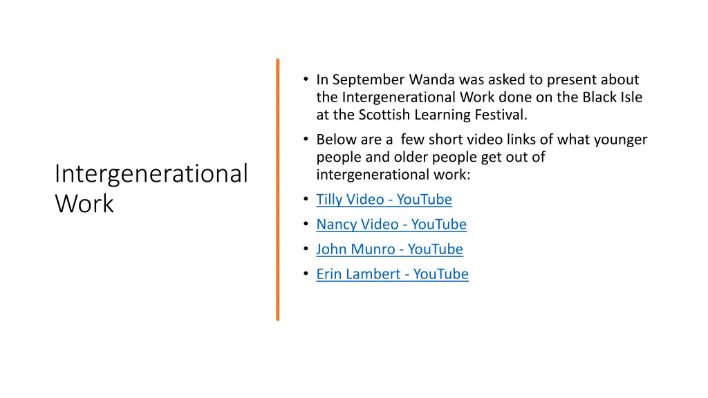 in september wanda was asked to present about