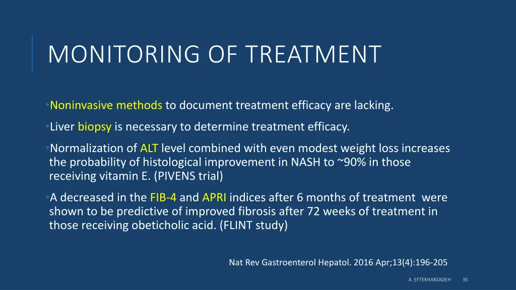 monitoring of treatment 1