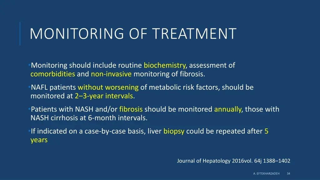 monitoring of treatment