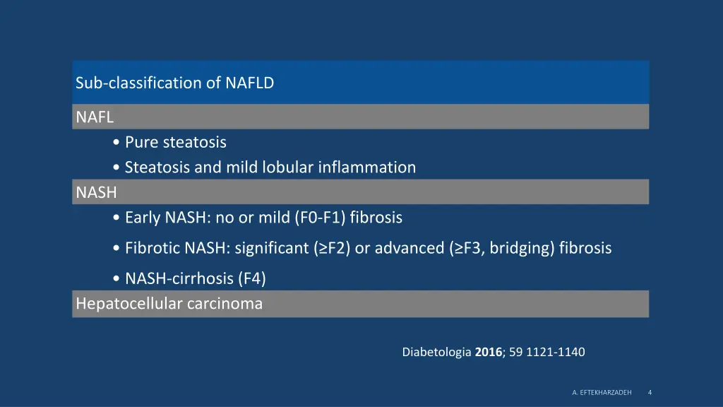 sub classification of nafld