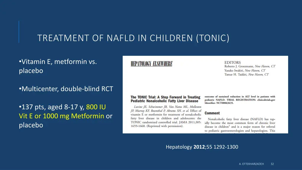 treatment of nafld in children tonic