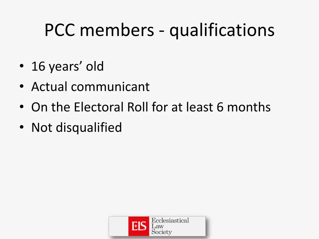 pcc members qualifications