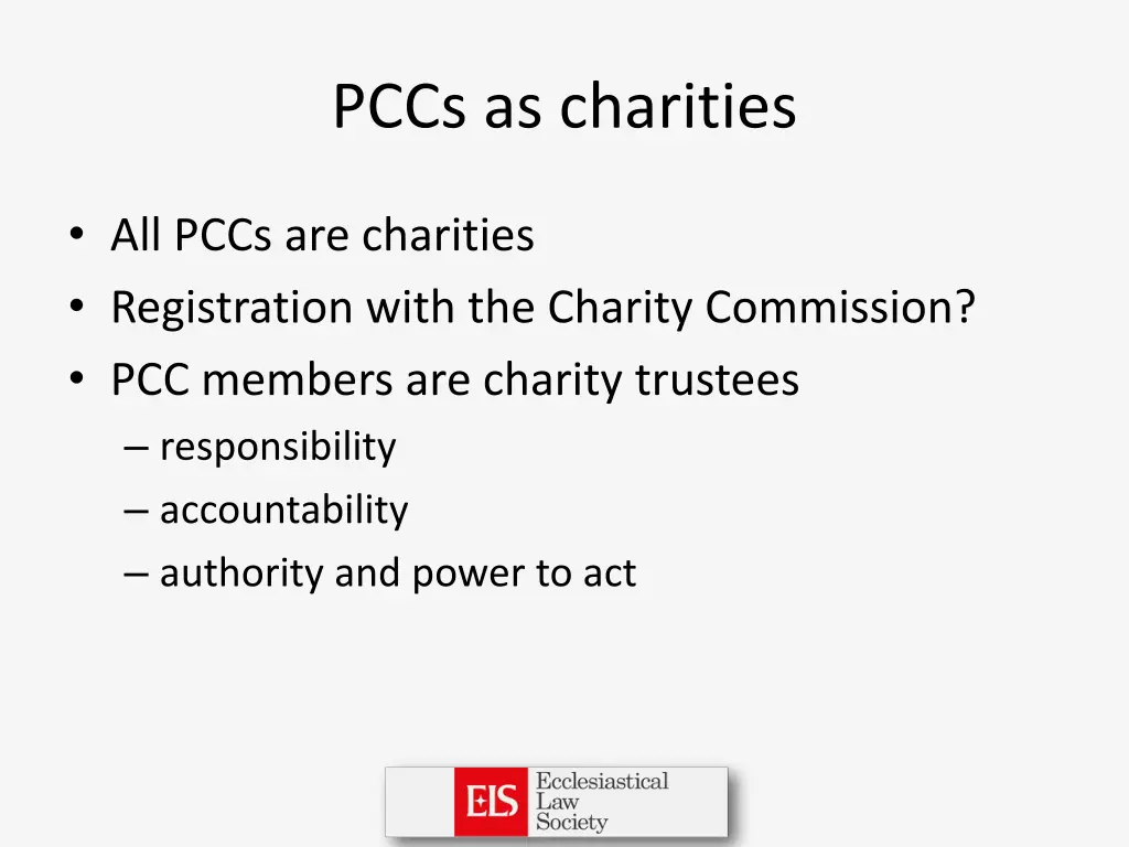 pccs as charities