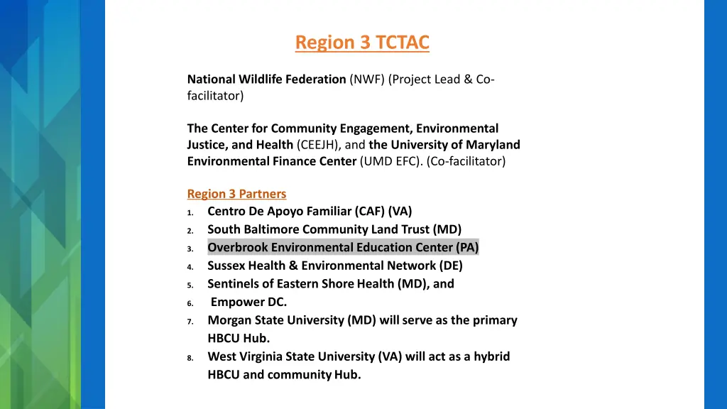 region 3 tctac